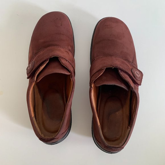 Hotter Comfort Concept Slip On Adjustable Loafer Shoes Red Suede Womens Size 7.5 - Picture 2 of 10